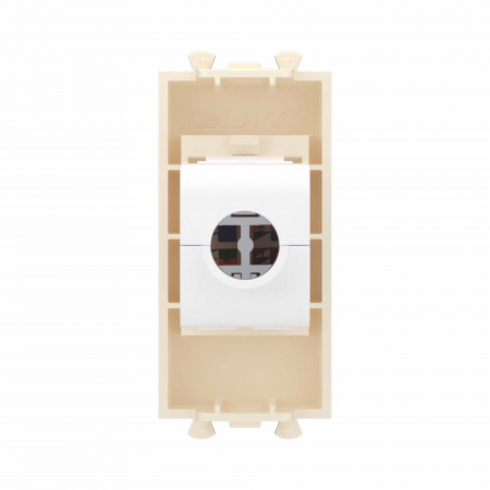 DKC Avanti Компьютерная розетка RJ-45 без шторки модульная, кат.6А, Ванильная дымка, 1 модуль