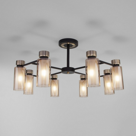 Потолочная люстра с плафонами 70115/8 черный Eurosvet Amado