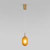 Подвесной светильник со стеклянным плафоном 50266/1 янтарный Eurosvet Pineapple
