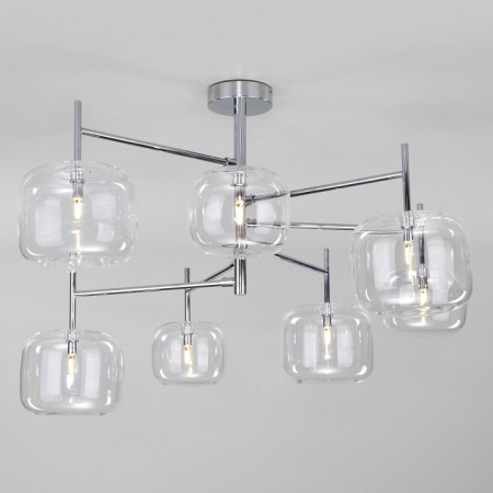 Потолочная люстра со стеклянными плафонами 70128/7 хром Eurosvet Jar Потолочная люстра со стеклянными плафонами 70128/7 хром Eurosvet Jar