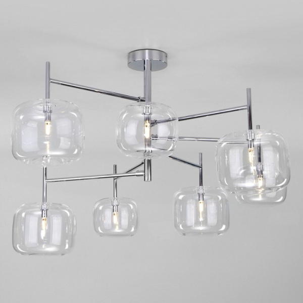Потолочная люстра со стеклянными плафонами 70128/7 хром Eurosvet Jar Потолочная люстра со стеклянными плафонами 70128/7 хром Eurosvet Jar