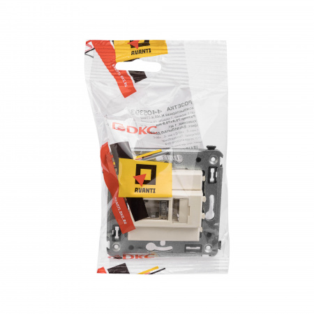 Накладка/вставка для подкл. ср-в связи и выч. техники с/у пластик бежевый DKC Avanti