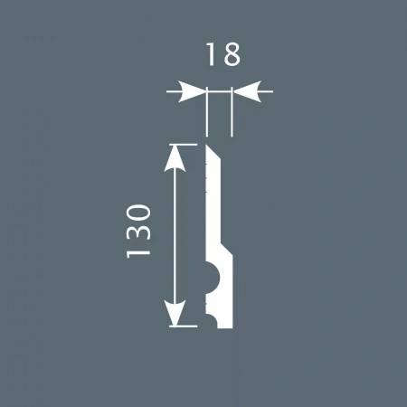 Плинтус PX011, 130х18, 2000мм, Экополимер/8