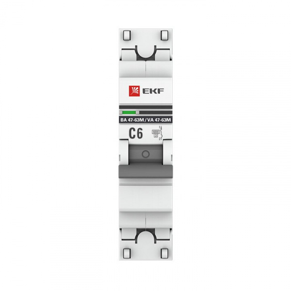 EKF PROxima ВА 47-63M  Автоматический выключатель  (С) 1P 6А 6кА с электромагнитным расцепителем