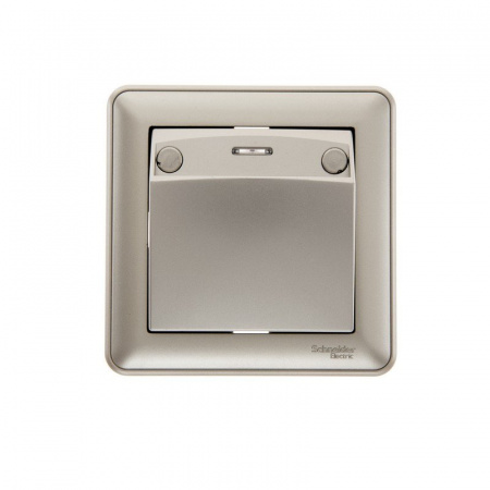 Systeme Electric Wessen 59 Шампань Выключатель карточный 16А (в сборе, с рамкой)