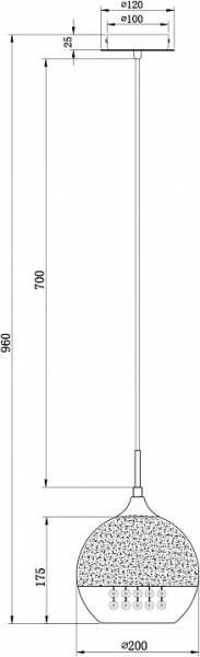 Подвесной светильник P140-PL-110-1-G Maytoni Fermi