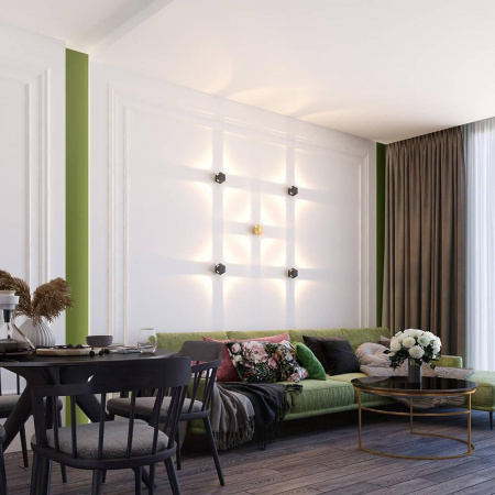 Уличный настенный светодиодный светильник Odeon Light Hightech Diamanta 4220/8WL