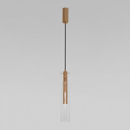 Подвесной светильник LED со стеклянным плафоном 50253/1 LED латунь Eurosvet Swan