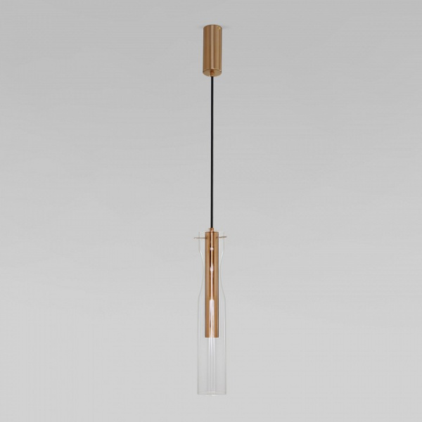 Подвесной светильник LED со стеклянным плафоном 50253/1 LED латунь Eurosvet Swan