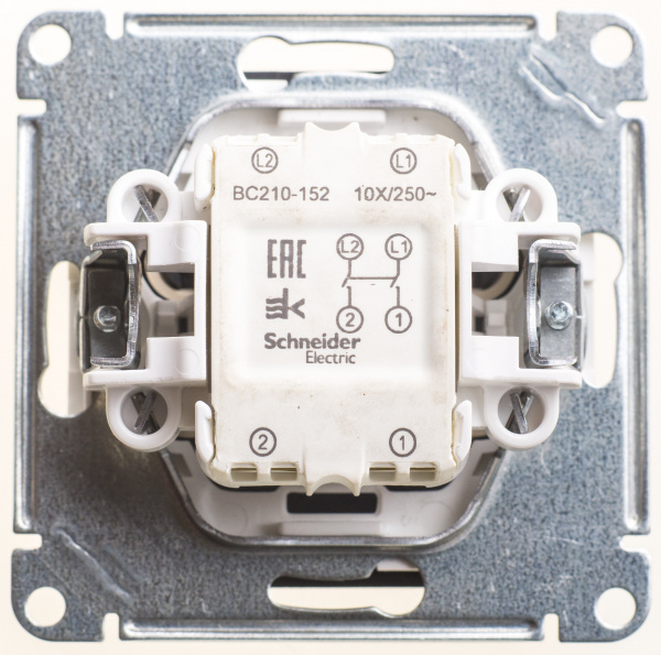 Systeme Electric Wessen 59 Черный бархат Выключатель 1-клавишный 2-полюсный, 10А