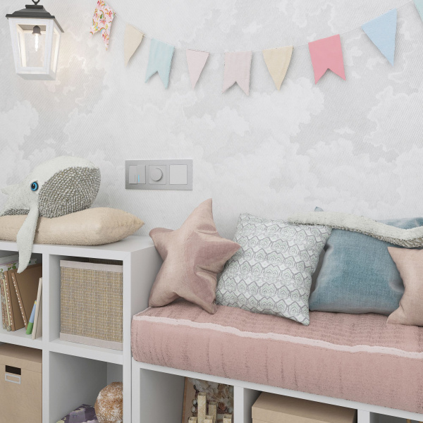 Рамка из металла на 3 поста Аluminium алюминий W0031706