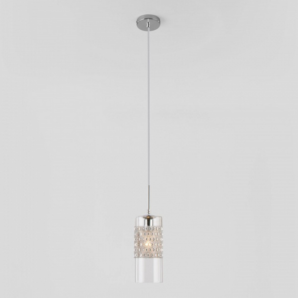 Подвесной светильник с плафоном 50148/1 хром Eurosvet Pilar