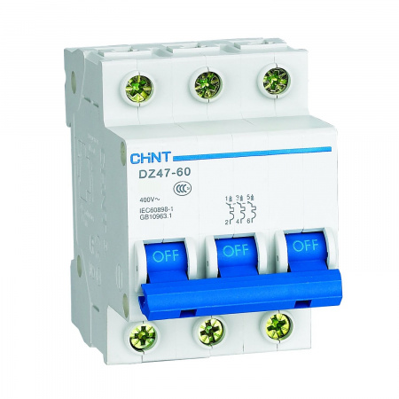 CHINT Авт. выкл. DZ47-60 3P 2A 4.5kA х-ка C