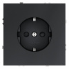 Розетка встраиваемая VOLTUM S70 с заземлением и защитными шторками, 16А, (графит)