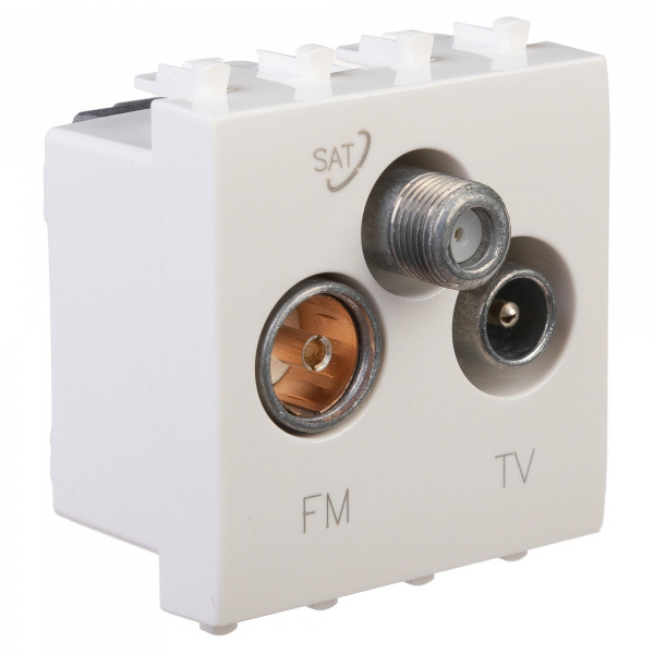 DKC Avanti Белое облако TV-FM-SAT розетка 2 модуля