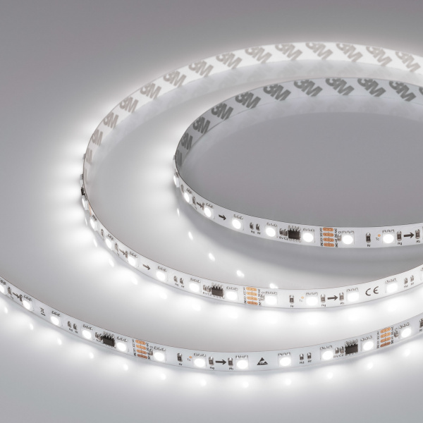 Arlight Лента SPI-B60-10mm 24V White6000-PX6-RAM (15 W/m, IP20, 5060, 5m) (бегущий огонь)