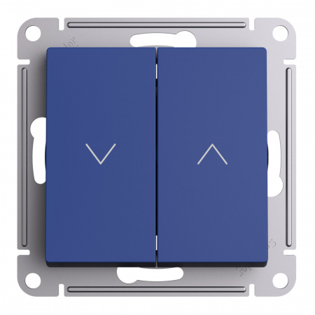 Systeme Electric AtlasDesign Аквамарин Выключатель 2-клавишный жалюзи, 10А, механизм