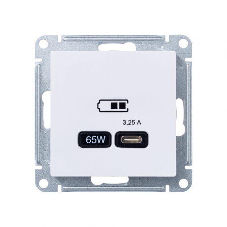 Systeme Electric AtlasDesign Лотос Розетка USB тип-С 65Вт высокоскор.заряд. QC, PD, механизм