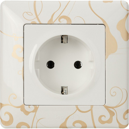 Legrand Valena LIFE DIY Бел Розетка 1-ая с/з, безвинт.зажим