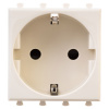 DKC Avanti Ванильная дымка Розетка 2P+E со шторками 2 модуля