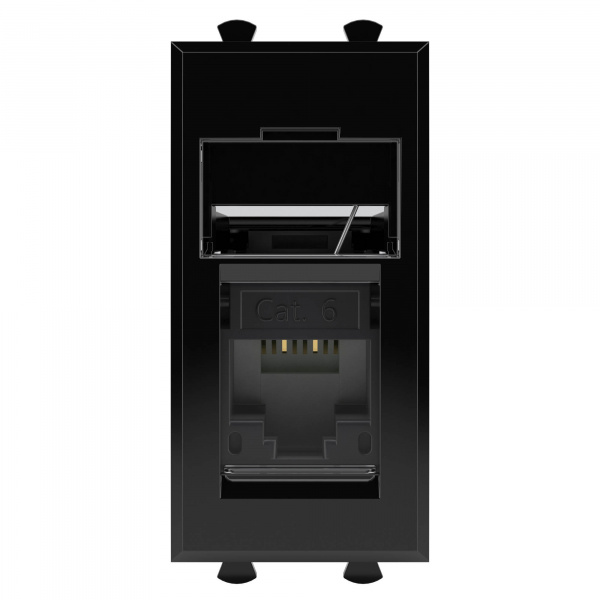 DKC Avanti Черный квадрат Компьютерная розетка RJ-45  категория 6 1 модуль