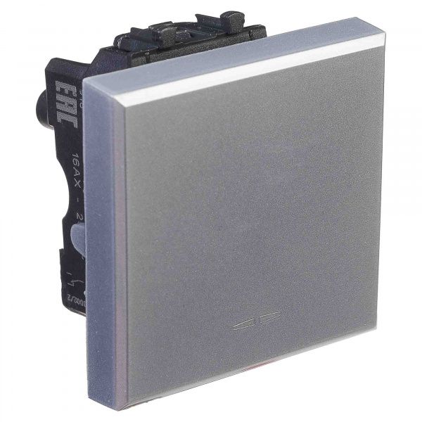 DKC Avanti Закаленная сталь Переключатель одноклавишный 2 модуля