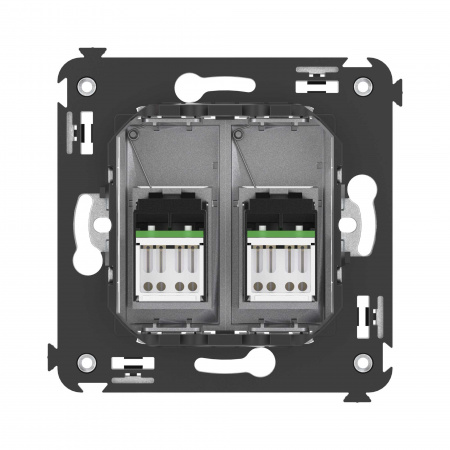 DKC Avanti Закаленная сталь Компьютерная розетка RJ-45 двойная  категория  6А