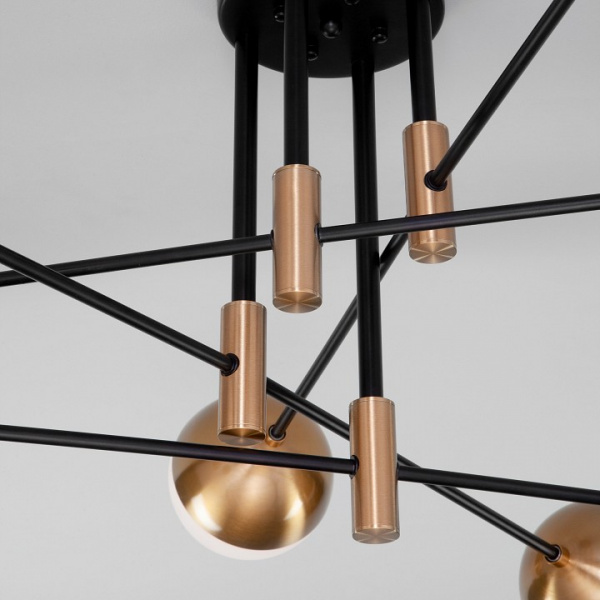 Потолочная люстра в стиле лофт 70129/8 латунь Eurosvet Nuvola