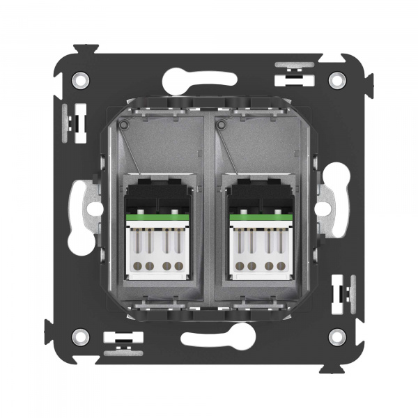 DKC Avanti Закаленная сталь Компьютерная розетка RJ-45 двойная  категория  6А