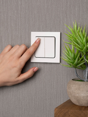 EKF PROxima Стокгольм Белый Выключатель 2-кл, 10А