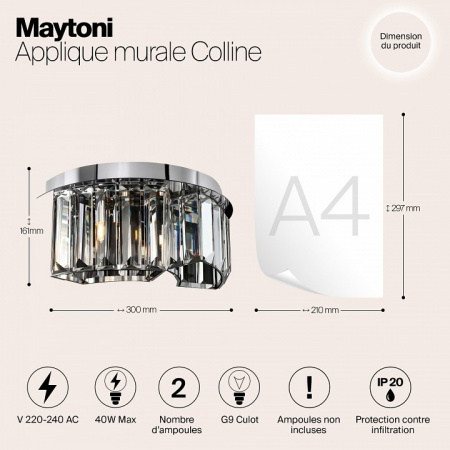 Бра Maytoni Modern MOD083WL-02CH Maytoni Colline
