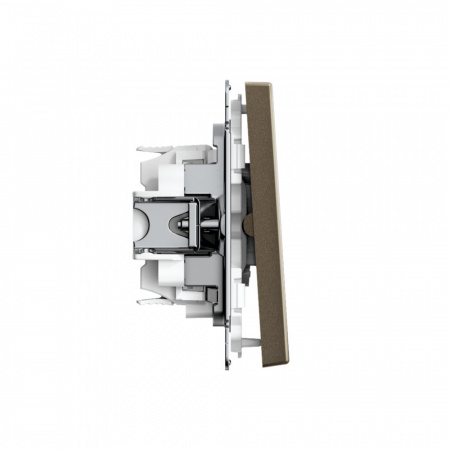 Systeme Electric ArtGallery Мокко Выключатель 2-клавишный кнопочный, 10АХ, механизм, быстрозажим. клем.