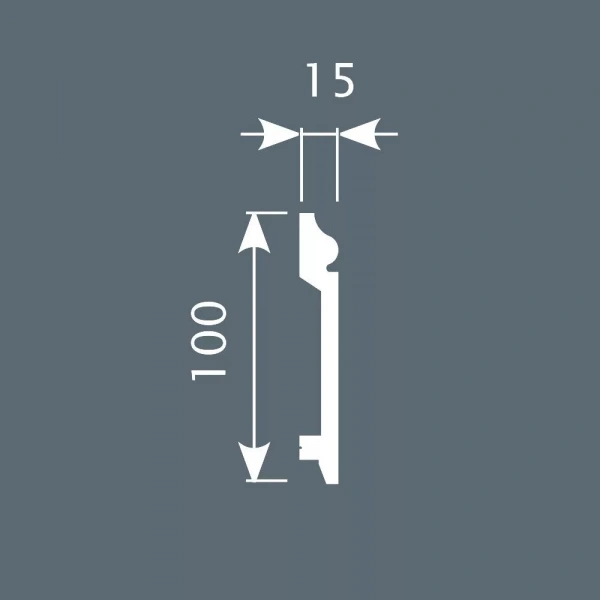 Плинтус PX026, 100х15, 2000мм, Экополимер/7