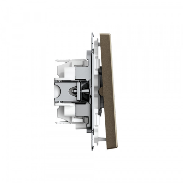 Systeme Electric ArtGallery Мокко Выключатель 2-клавишный кнопочный, 10АХ, механизм, быстрозажим. клем.