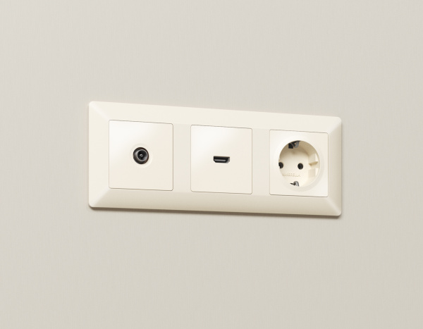 Комплект механизма розетки HDMI 2.0 ALFA MA334010 Бежевый матовый 40V/500mA 2.0GHz 5-18Gbit/s QUANT