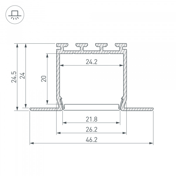 Профиль Arlight PLS-Lock-H25-FM-2000 White 033134