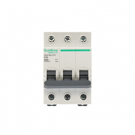 Systeme Electric City9 Set Автоматический выключатель (АВ) С 16А 3P 6kA 400В