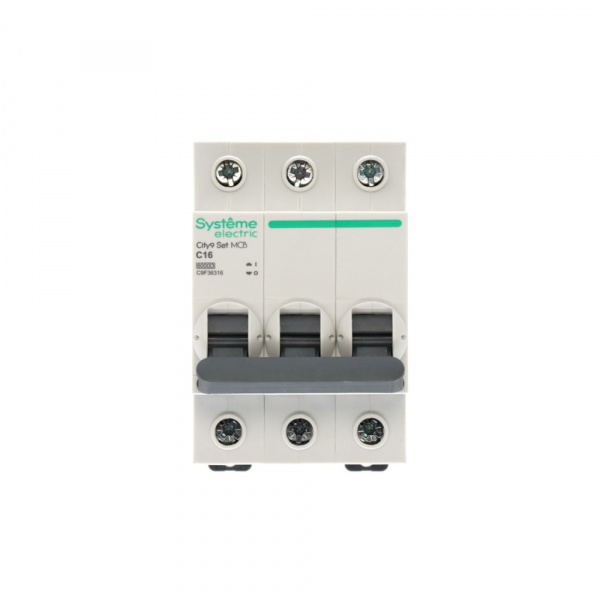 Systeme Electric City9 Set Автоматический выключатель (АВ) С 16А 3P 6kA 400В