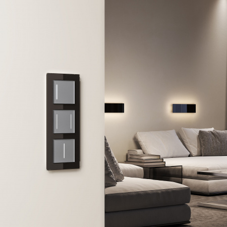 Умный сенсорный выключатель одноклавишный серебряный W4513006