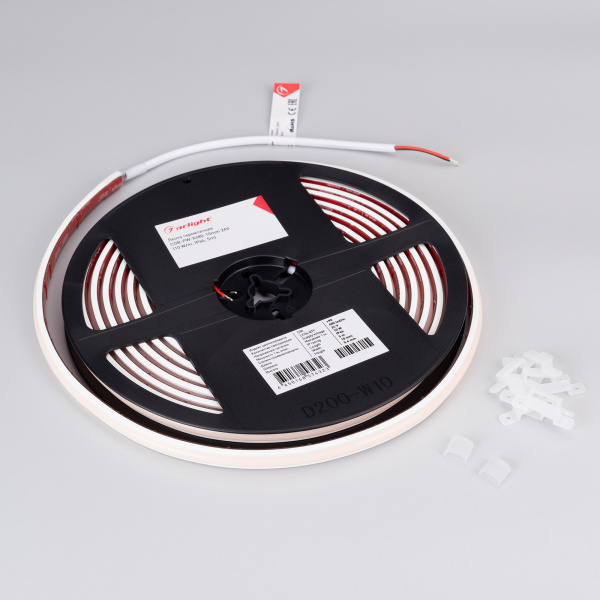 Arlight Лента герметичная COB-PW-X480-10mm 24V Warm3000 (10 W/m, IP66, 5m) (5 лет)