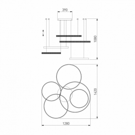 Подвесной светильник Posh 90175/5 медный 160W Eurosvet Posh
