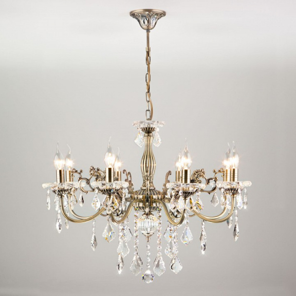 Люстра с хрусталем 3281/8 античная бронза Eurosvet Elisha Люстра с хрусталем 3281/8 античная бронза Eurosvet Elisha