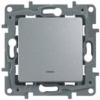 Legrand Etika Алюминий Выключатель 1-клавишный с подсветкой/индикацией, автоматические клеммы, 10 AX, 250 В