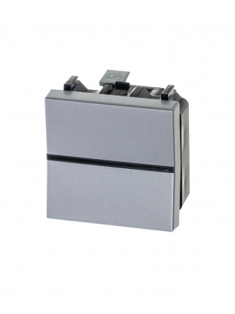 ABB NIE Zenit Серебро Переключатель 1-клавишный 2 мод