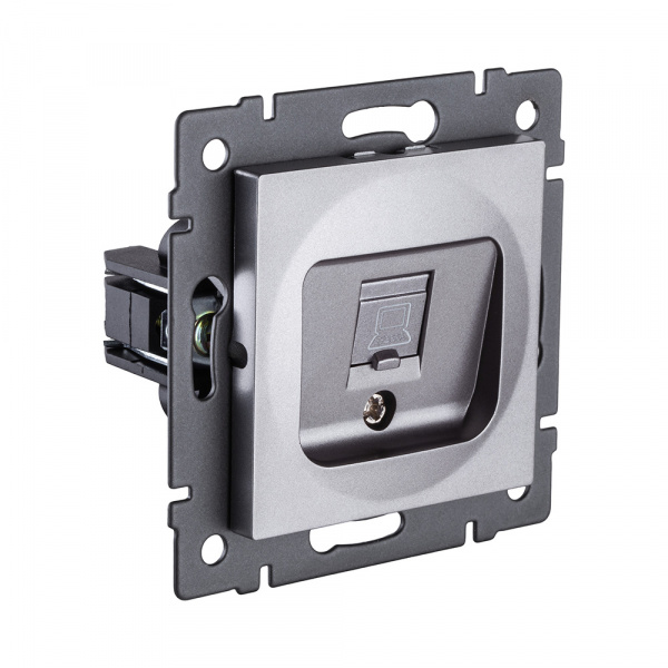 Розетка Ethernet RJ45 Cat.6, серый Kollinger REA-016GY для Aspekt, Eleganz, Reflex