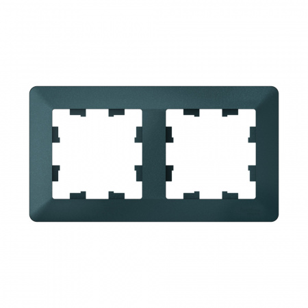 Systeme Electric AtlasDesign Air Изумруд/дымчатый черный Рамка 2-ая