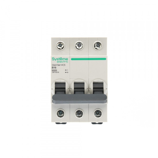 Systeme Electric City9 Set Автоматический выключатель (АВ) B 16А 3P 6kA 400В