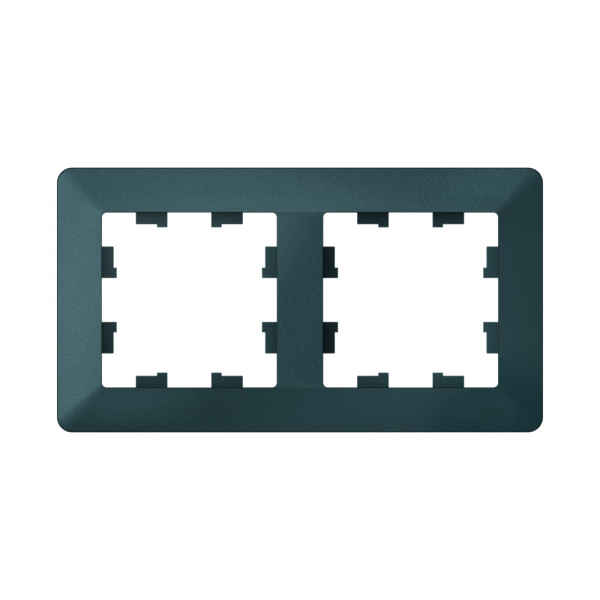 Systeme Electric AtlasDesign Air Изумруд/дымчатый черный Рамка 2-ая