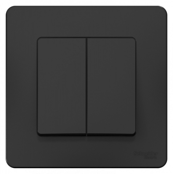 SE Blanca внутр Антрацит Переключатель 2-клавишный, 10А, 250B