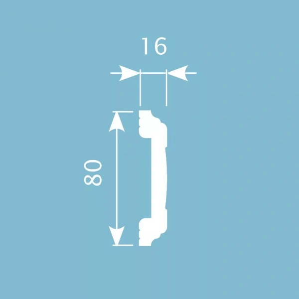 Молдинг MX007, 80х16, 2000мм, Экополимер/13